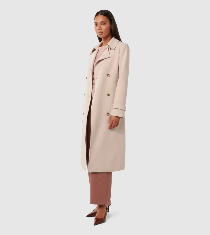 Forever New  LEANNE Crepe Trench Coat for Women | Best Price UAE